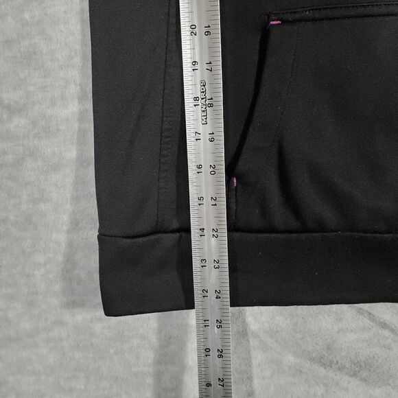 The North Face Hoodie Women Medium Black Rainbow Logo Polyester Stretch Pullover - Picture 4 of 8